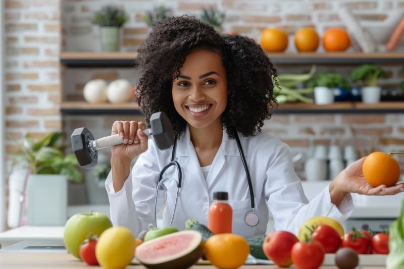 Nutricionista pode ser MEI - Imagem de nutricionista em consultório de nutrição