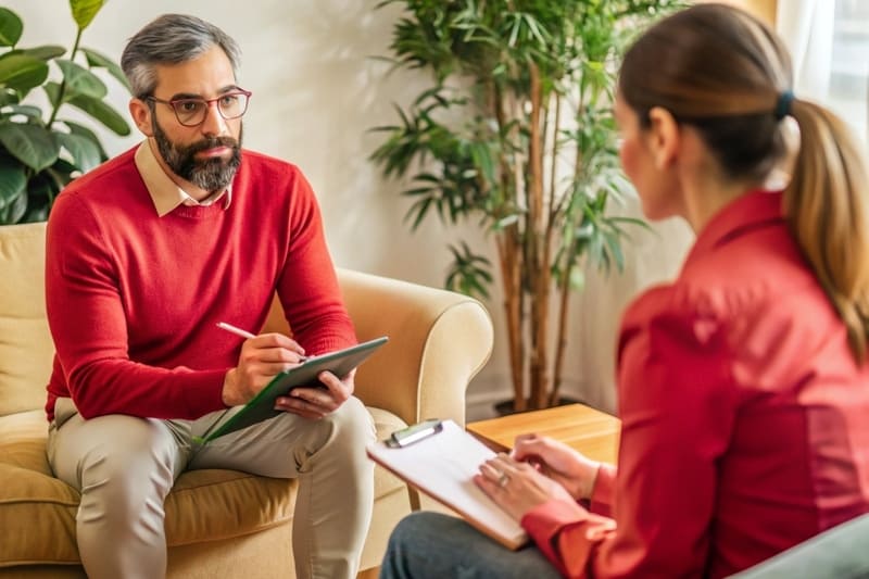 Psicólogo pode ser MEI - Imagem de psicólogo atendendo sua paciente em consultório de psicologia
