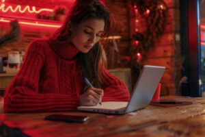 Tributação para social media - Imagem de gestor de mídias sociais com notebook