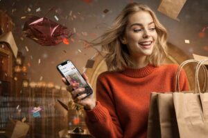 MEI para e-commerce - Imagem de empresária com sacolas para entrega da sua loja virtual